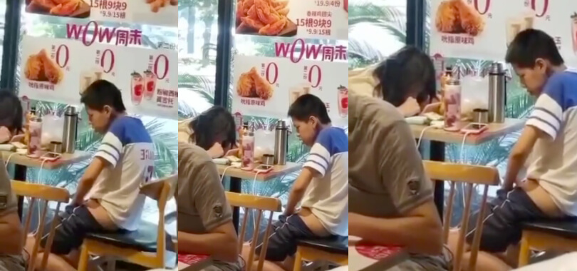 小伙子肯德基边看黄片打飞机,完全无视他人!                     thumbnail