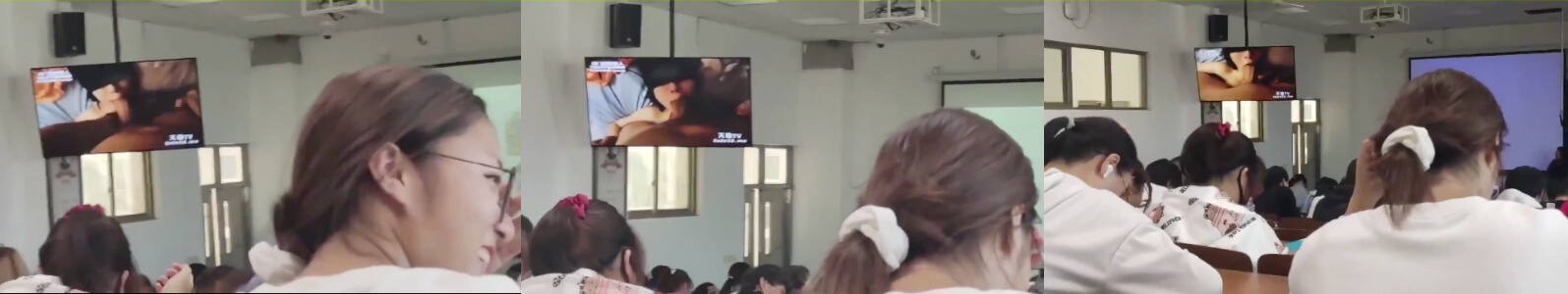 老瓜新吃,大学课堂老师看AV竟投屏到大屏幕上,女生们乐开了花!                     thumbnail