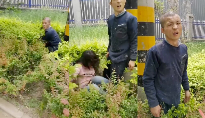 
                        卧槽，男子光天化日之下，把妹子按在马路边强奸，是个狠人！                     thumbnail