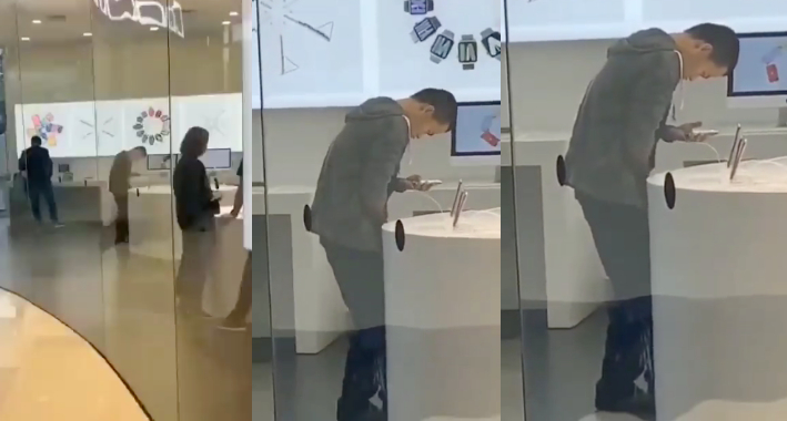 
                        【偷拍】小伙子手机店忘我搂管打飞机，被路人偷拍放到网上！                     thumbnail