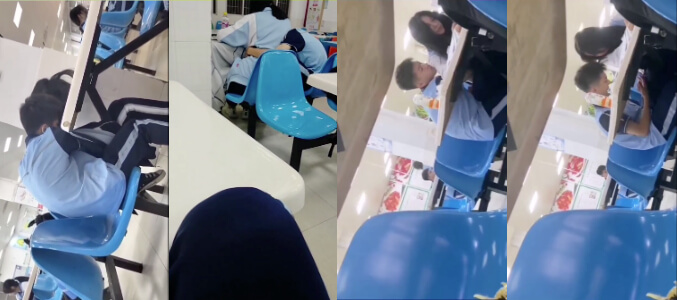 中学生食堂公然抠逼,被同学偷拍,目测抠出水了~ thumbnail