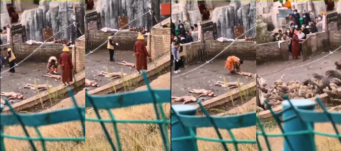#西藏 #天葬现场实拍,虽然看着很恐怖,但是在西藏却很神圣~                     thumbnail