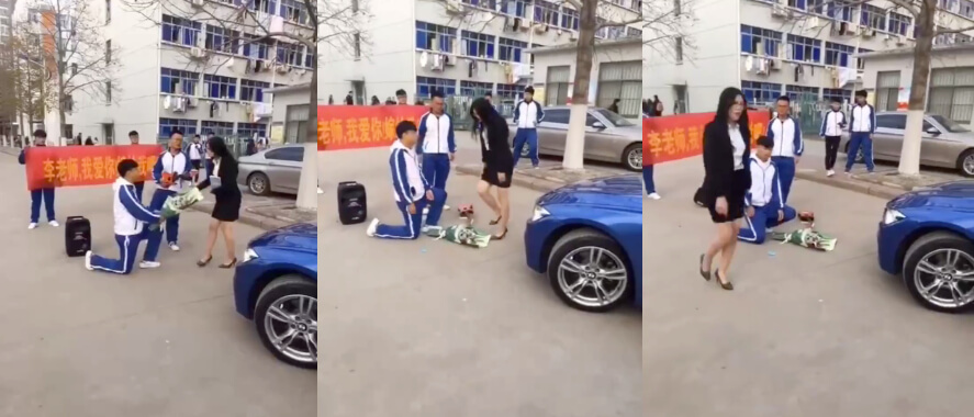 
                        中学生带着吉他手给老师表白求爱，结果吉他被摔音响也被踢~                     thumbnail