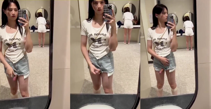 
                        伪男扮女装，在女厕偷拍，要不是有18厘米，真把你当女人了！                     thumbnail