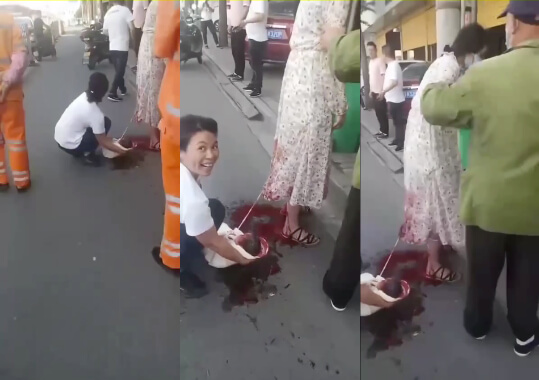 成都女子当街产子,画面有点血腥,做女人还是挺不容易的!                     thumbnail