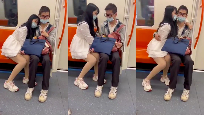 
                        西安地铁上妹子给男友打飞机，看样子妹子已经忍不住了~                     thumbnail