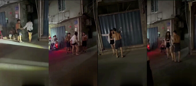 #广州 小伙城中村找小姐,吃干抹净想不认账逃单,被女技师当街扯住短裤索要嫖资~~                     thumbnail
