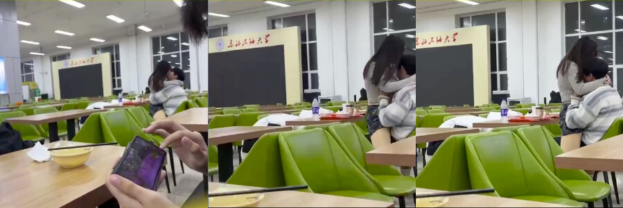 #东北石油大学 食堂吃奶视频流出,牛皮啊! thumbnail