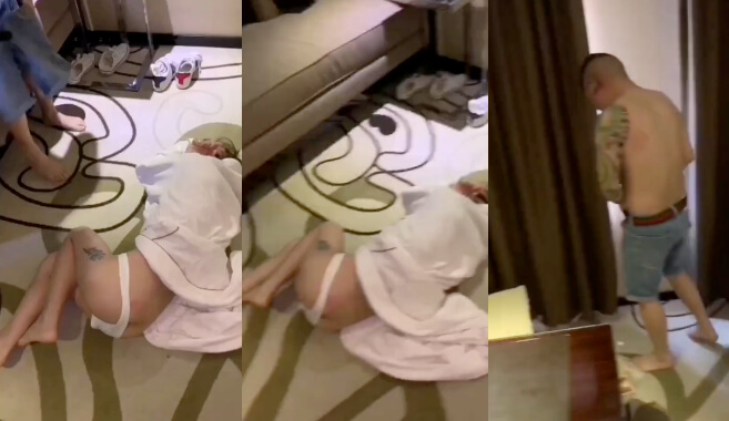 
                        草你妈，拿老子的钱出去和别人开房，女子约炮出轨被老公逮住狠揍！                     thumbnail