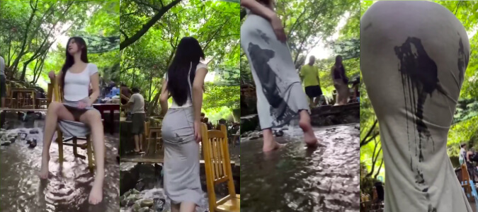 #阿朱 大庭广众之下尿尿,越来越大胆了! thumbnail