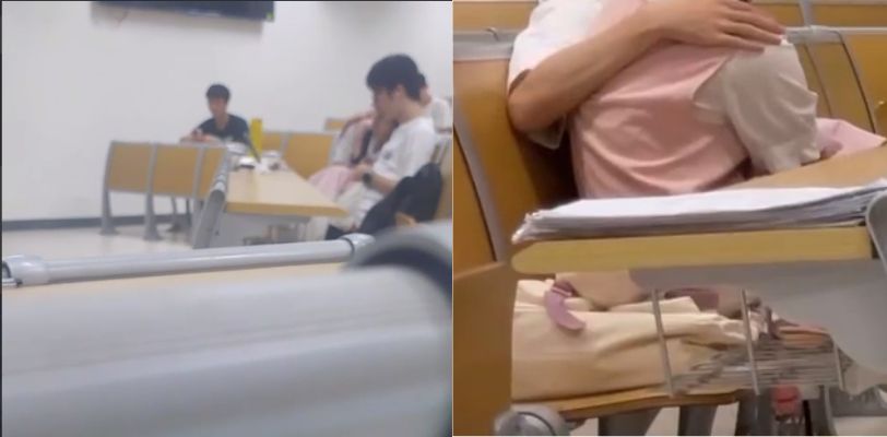 华南理工大学205教室 一男生带着女朋友去教室打飞机 还要做第一排 怕别人发现不了吗？  thumbnail
